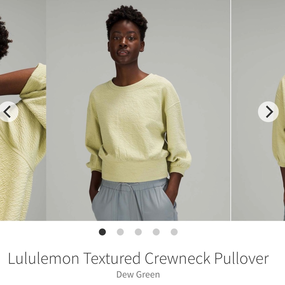 Lululemon Athletica Green Textured Crewneck Sweater
